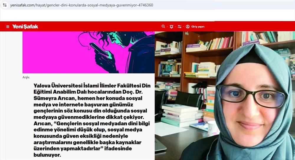 Doç. Dr. Sümeyra Arıcan Yeni Şafak Gazetesi'ne Röportaj Verdi